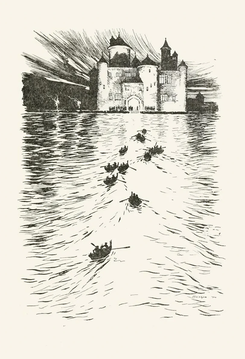 On the Opposite Side of the Lake Stood a Splendid Brightly - Lighted Castle