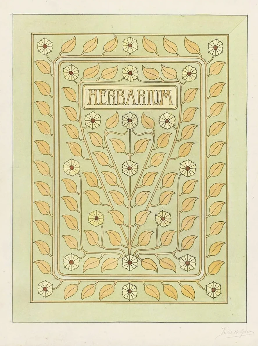 Ontwerp Voor Een Omslag Voor Een Herbarium