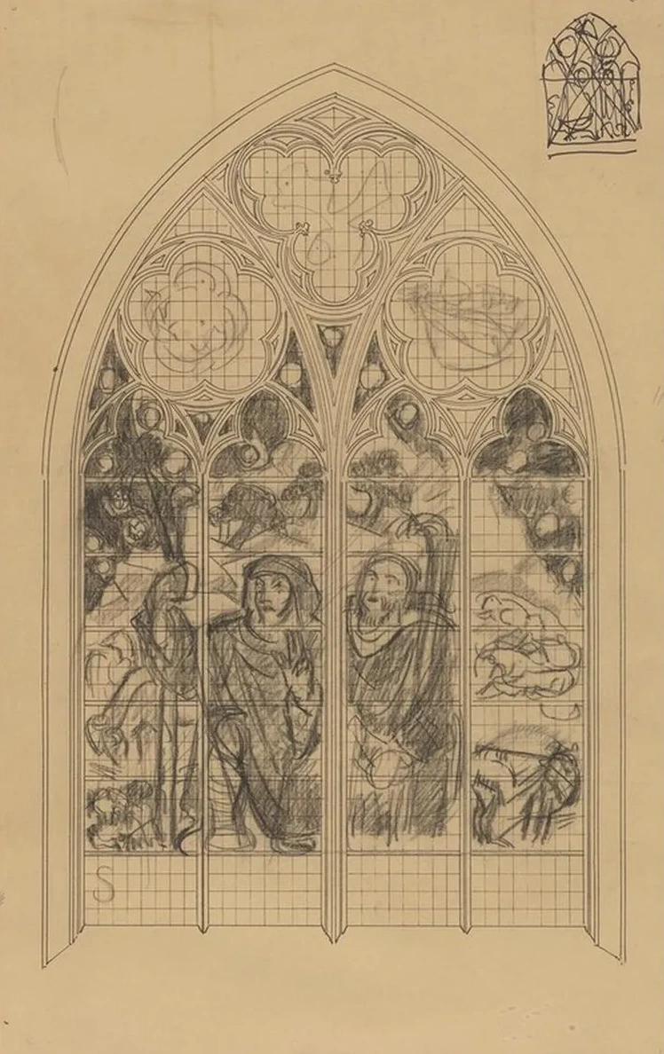 Ontwerp Voor Raam in de Frederik van Sierck - Kapel in de Dom Te Utrecht de Verkondiging Aan de Herders
