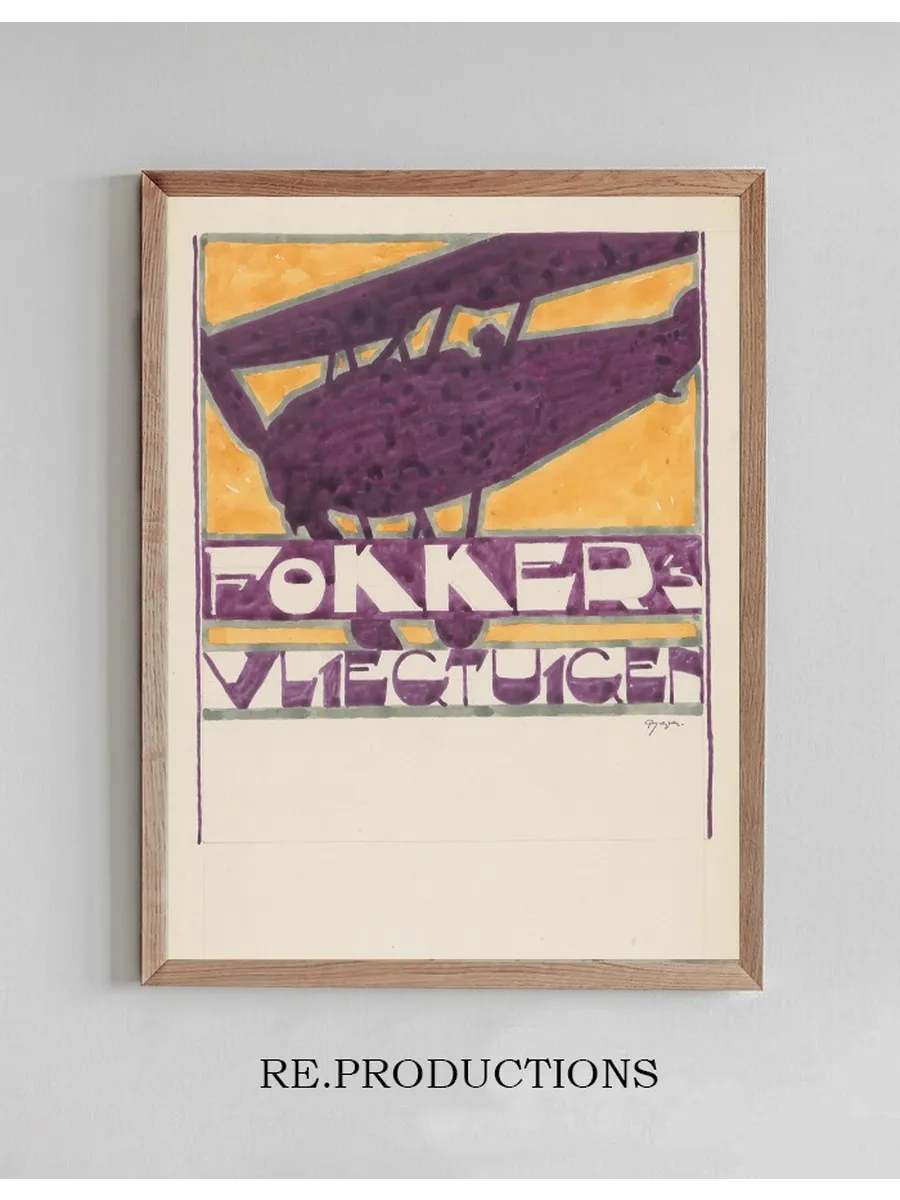 Ontwerp Voor Reclame Voor'fokker's Vliegtuigen