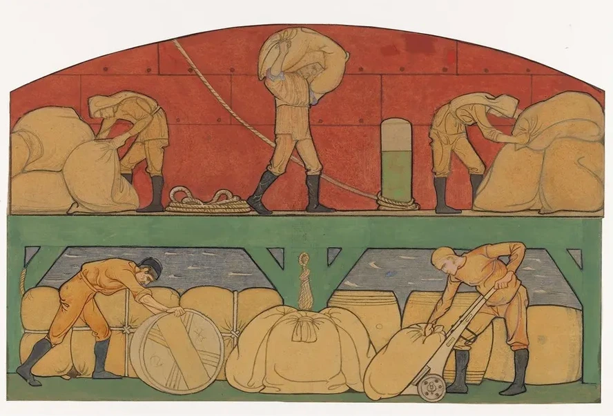 Ontwerp Voor Schildering in de Beurs van Berlage de Handel