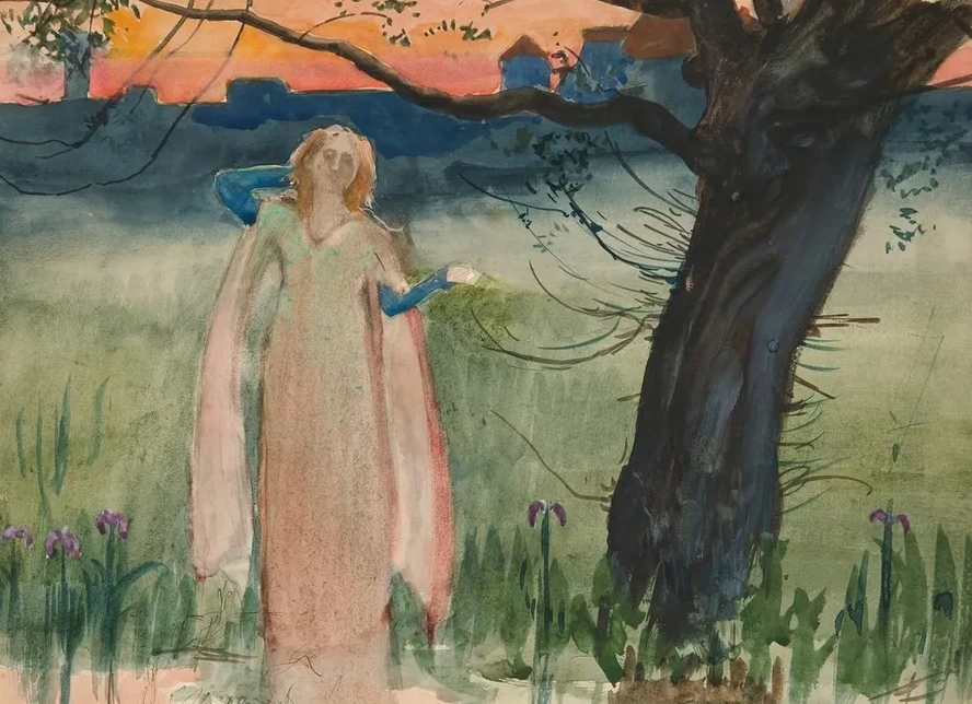 Ophelia by the brook Act IV, Scene VII,Hamlet