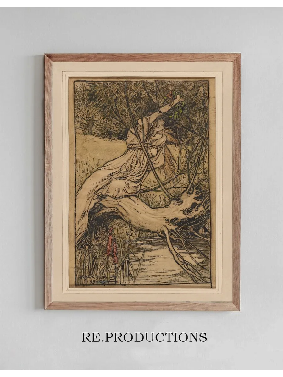 Ophelia from Rackham's Illustrations to Lamb's Tales from Shakespeare Hamlet