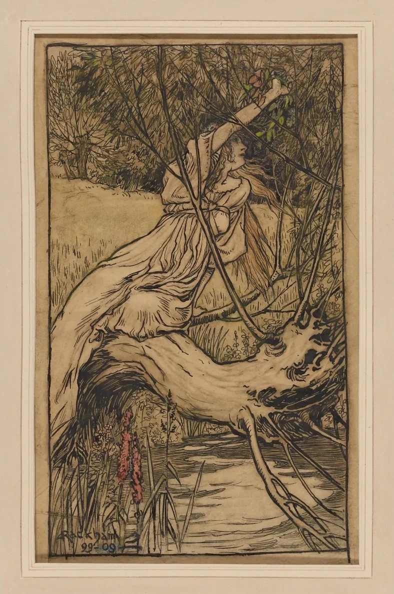 Ophelia from Rackham's Illustrations to Lamb's Tales from Shakespeare Hamlet