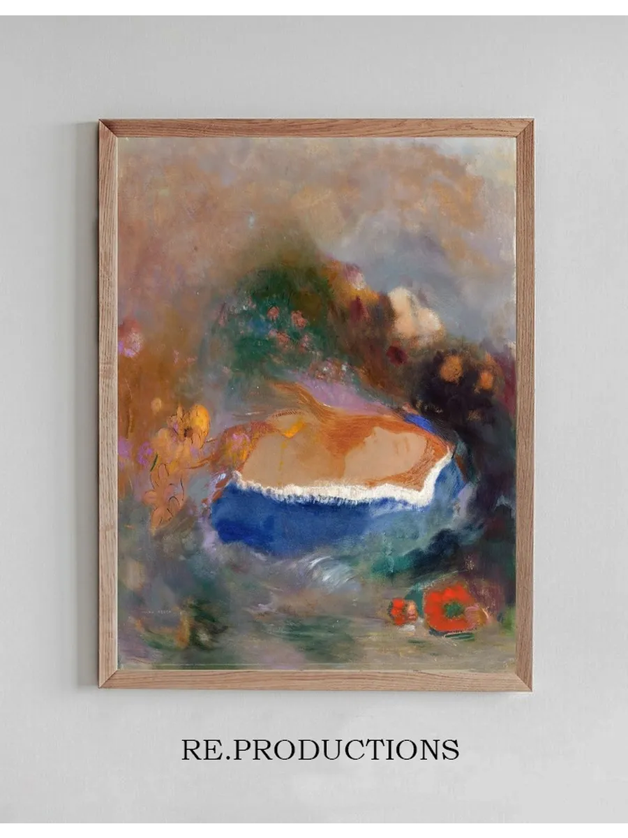 Ophelia with a Blue Wimple in the Water