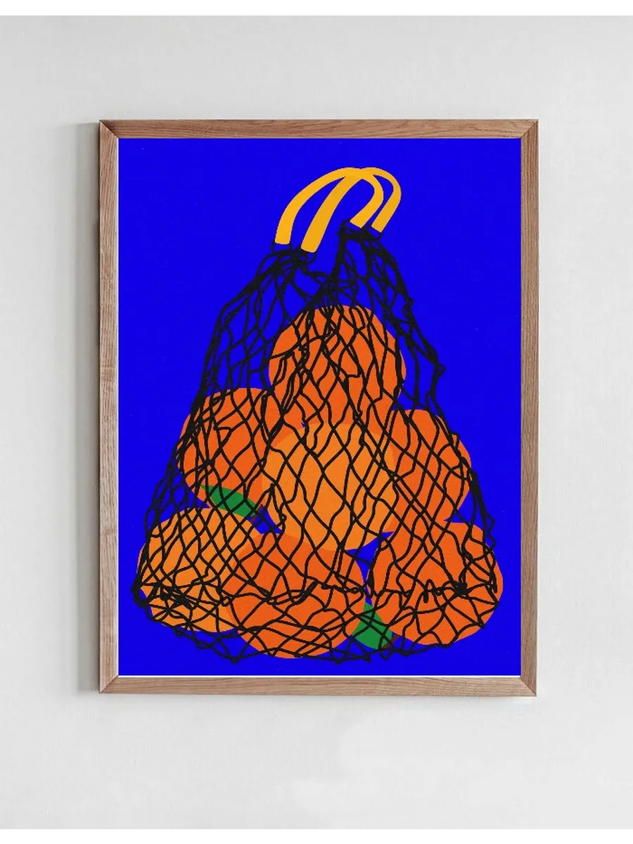 Oranges In A Black Net Bag