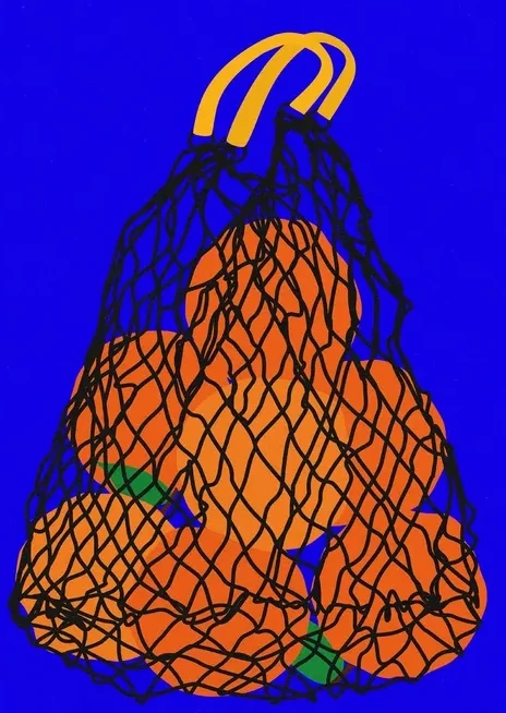 Oranges In A Black Net Bag