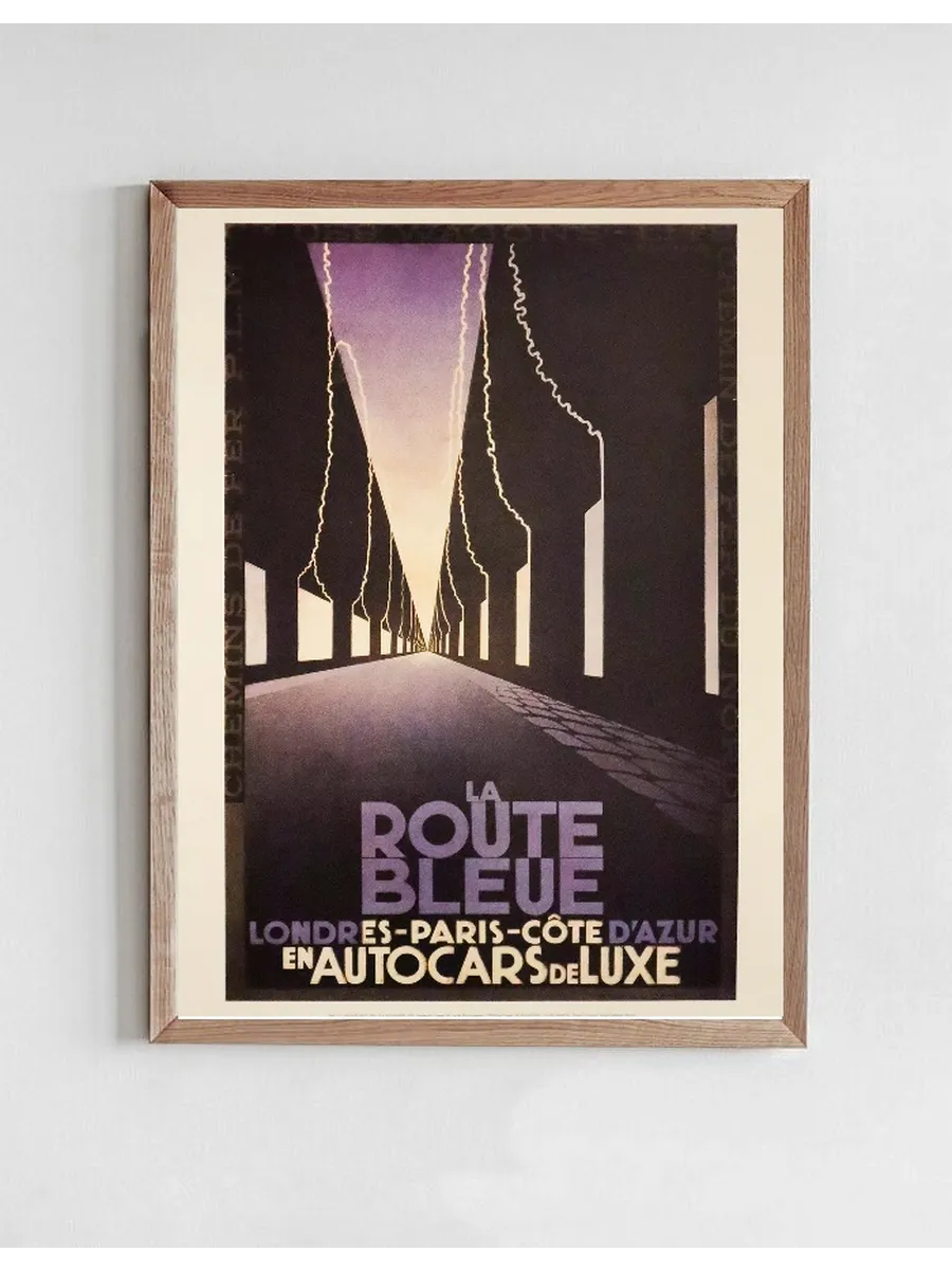 Original French Travel poster 1998 - La route Bleue