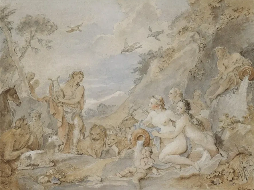 Orpheus Charming the Nymphs, Dryads, and Animals