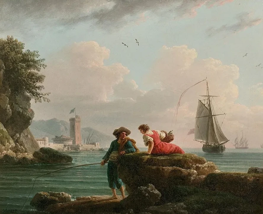 P Cheurs Sur Un Rivage M Diterran En