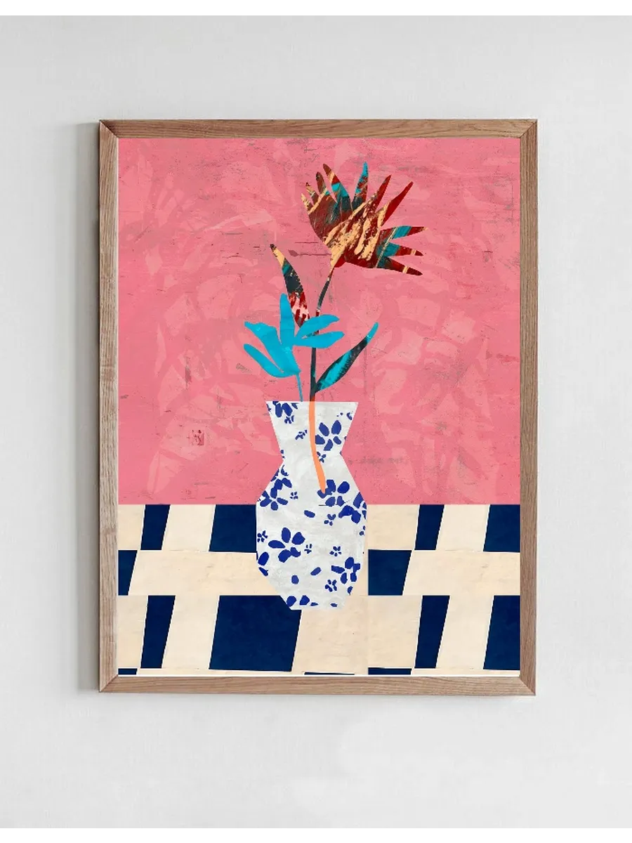 PINK Background VASE