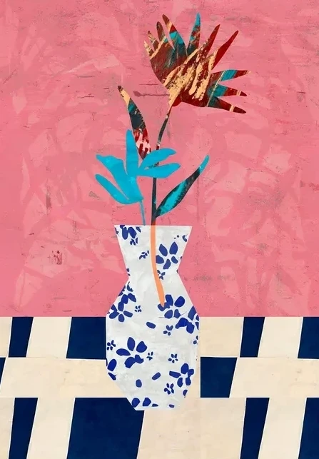 PINK Background VASE