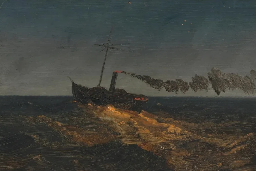Paddle Steamer at Dusk