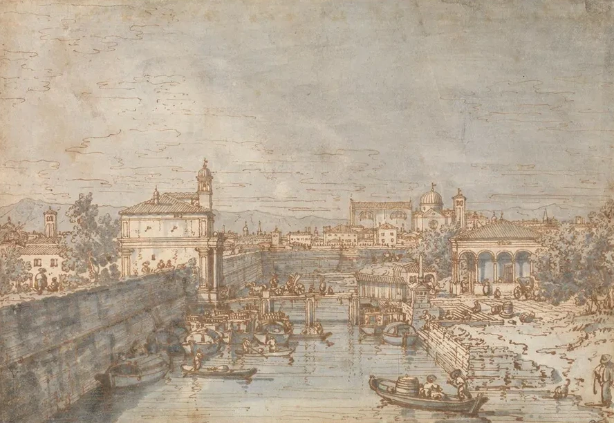 Padua The River Bacchiglione and the Porta Portello