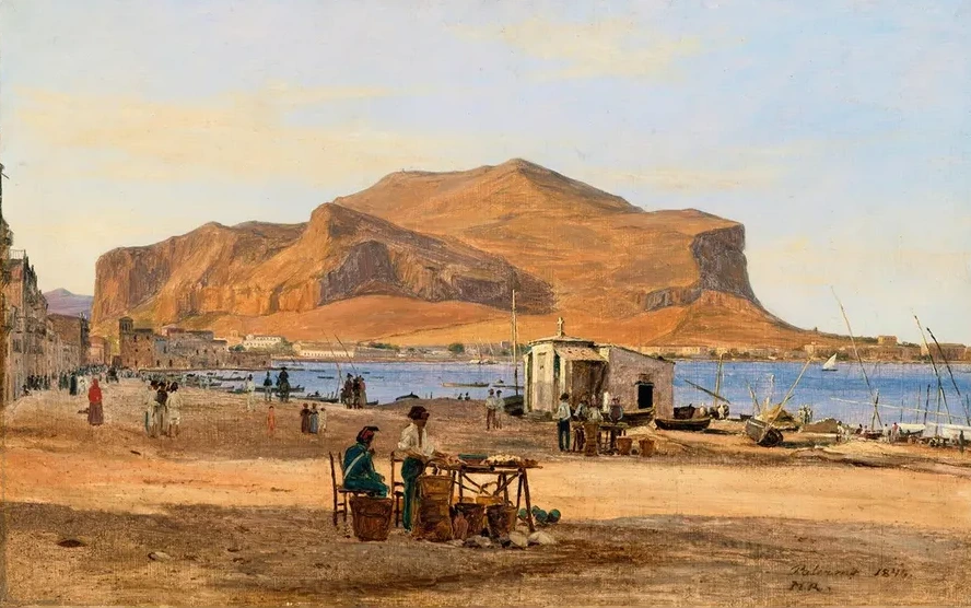 Palermo Harbor with a View of Monte Pellegrino
