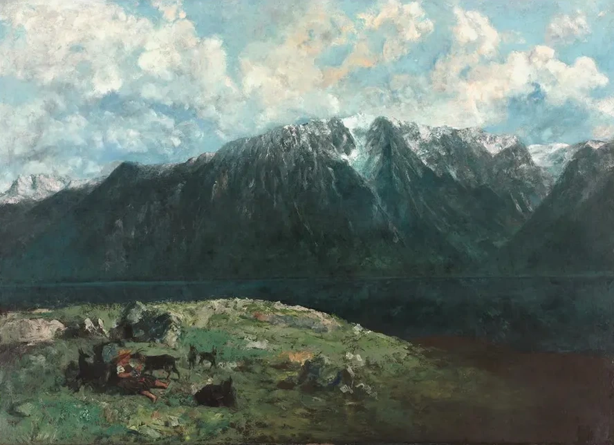 Panoramic View of the Alps, Les Dents du Midi