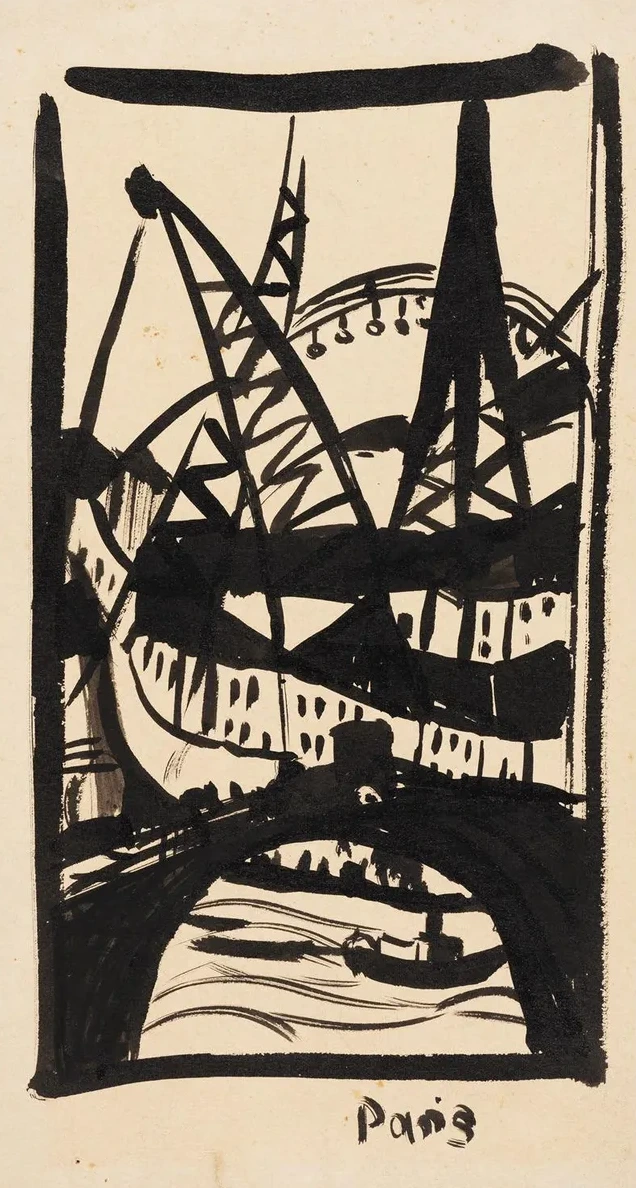 Paris, Eiffelturm Mit Seinebr Cke
