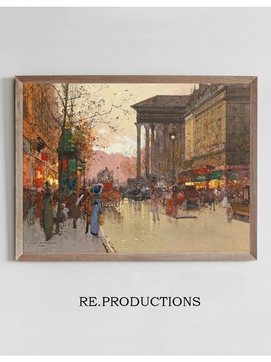 Paris, the Boulevard de la Madeleine in the Evening