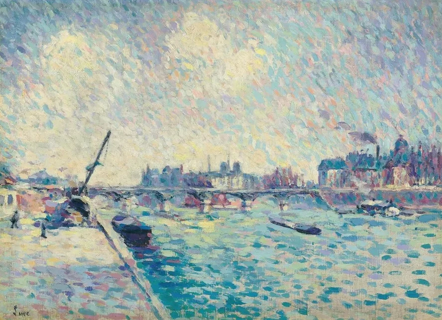 Paris, la Seine, Notre - Dame au loin