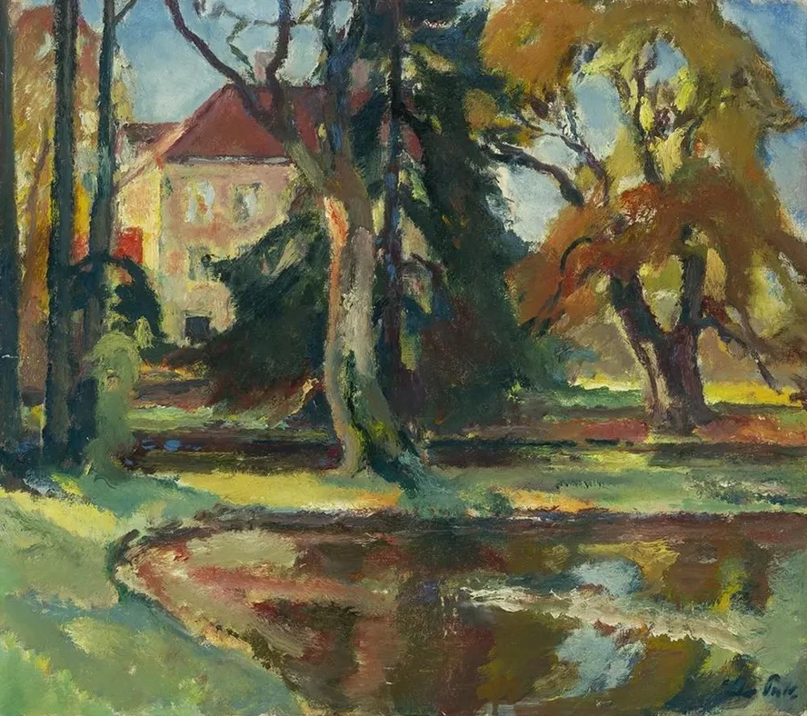 Park von Schloss Fu berg in Gauting