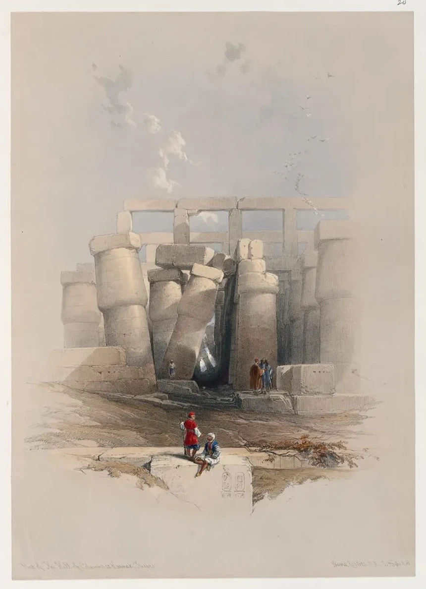 Part of the Hall of Columns at Karnak, Thebes