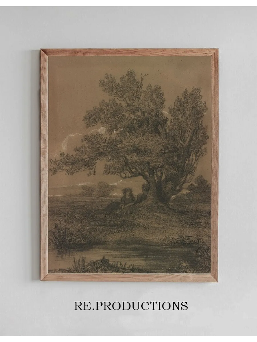 Pastoral Landscape with Figures by a Tree