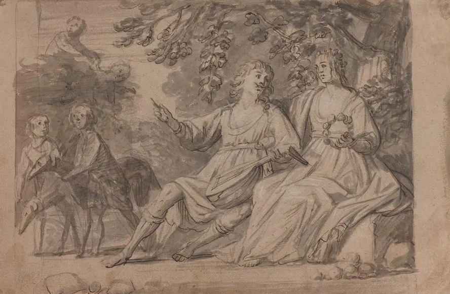 Pastoral Scene of a Man and a Woman