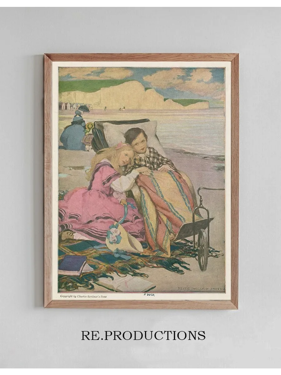 Paul Dombey and Florence on the Beach at Brighton