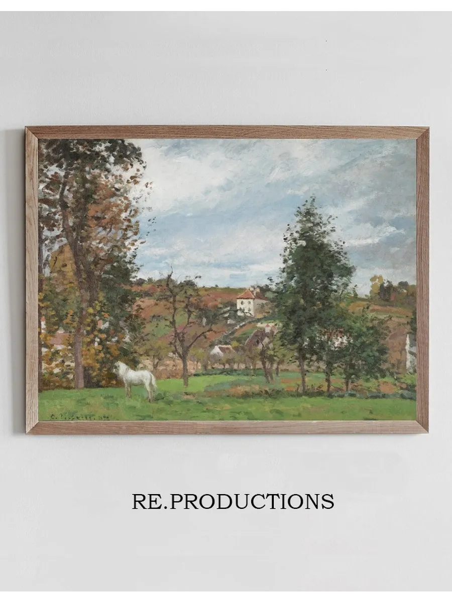 Paysage Avec Cheval Blanc Dans Un Pr, L hermitage, Pontoise