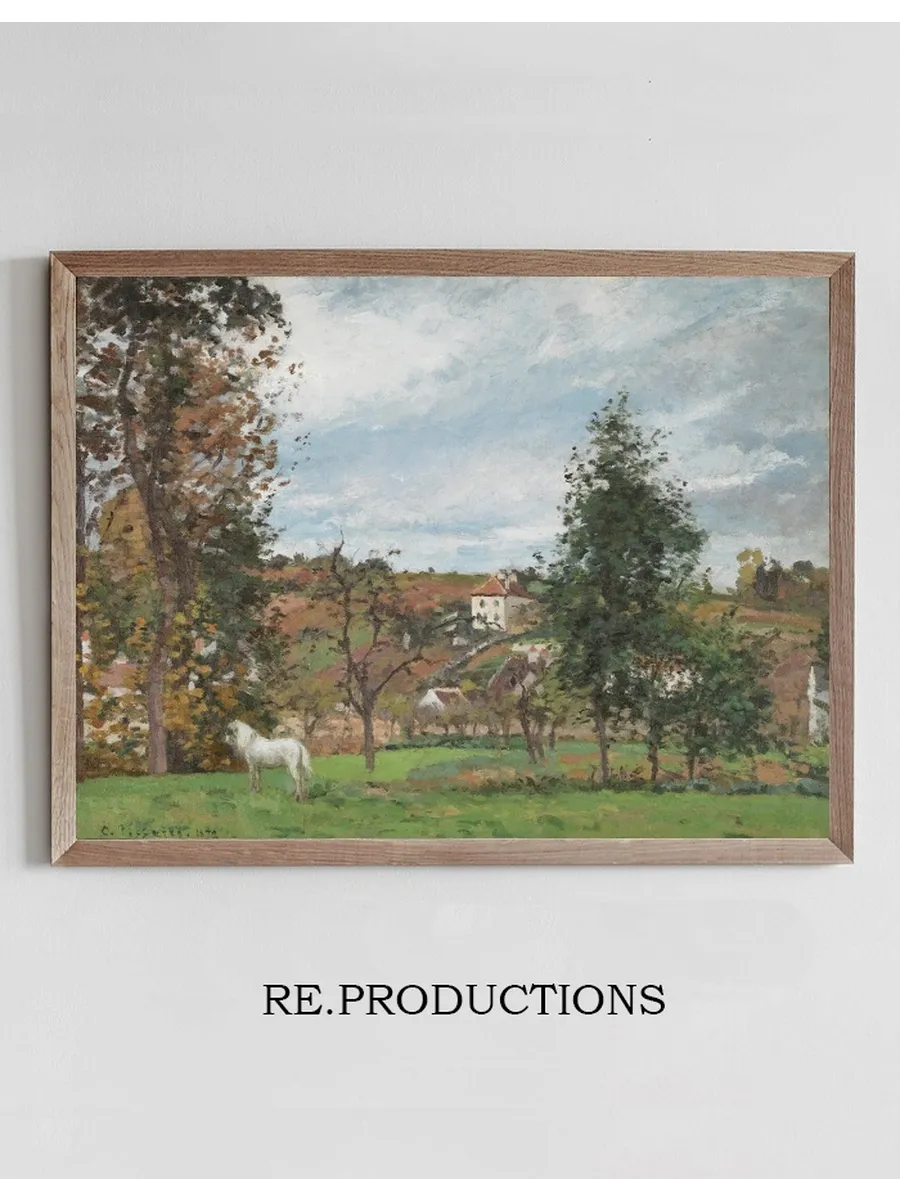 Paysage Avec Cheval Blanc Dans Un Pr, L hermitage, Pontoise