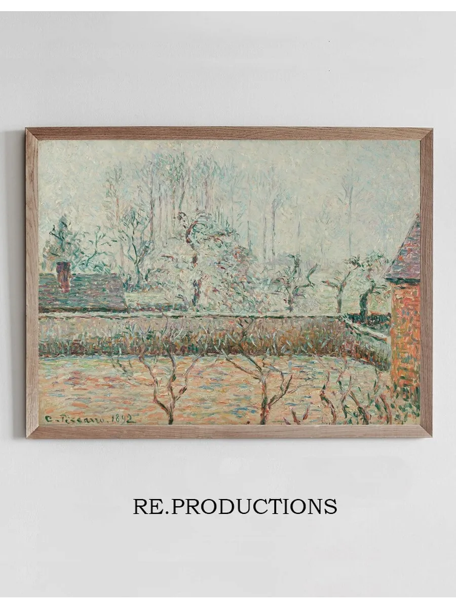 Paysage Avec Maisons Et Mur De Cl ture, Givre Et Brume, ragny