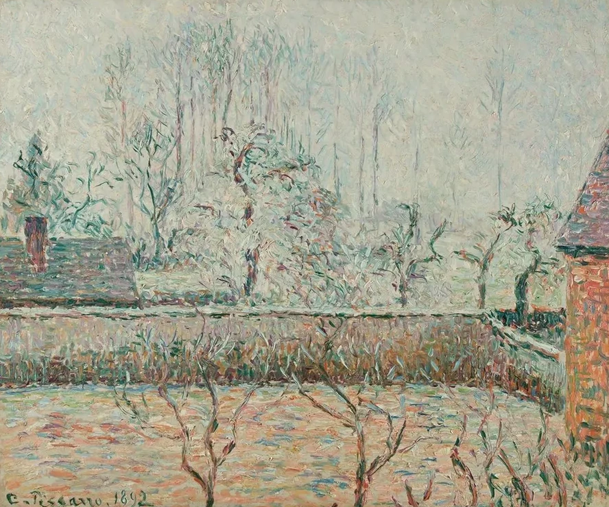 Paysage Avec Maisons Et Mur De Cl ture, Givre Et Brume, ragny