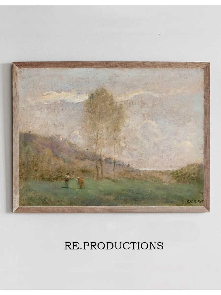 Paysage D automne Pr's D une C te, Avec Deux Personnages