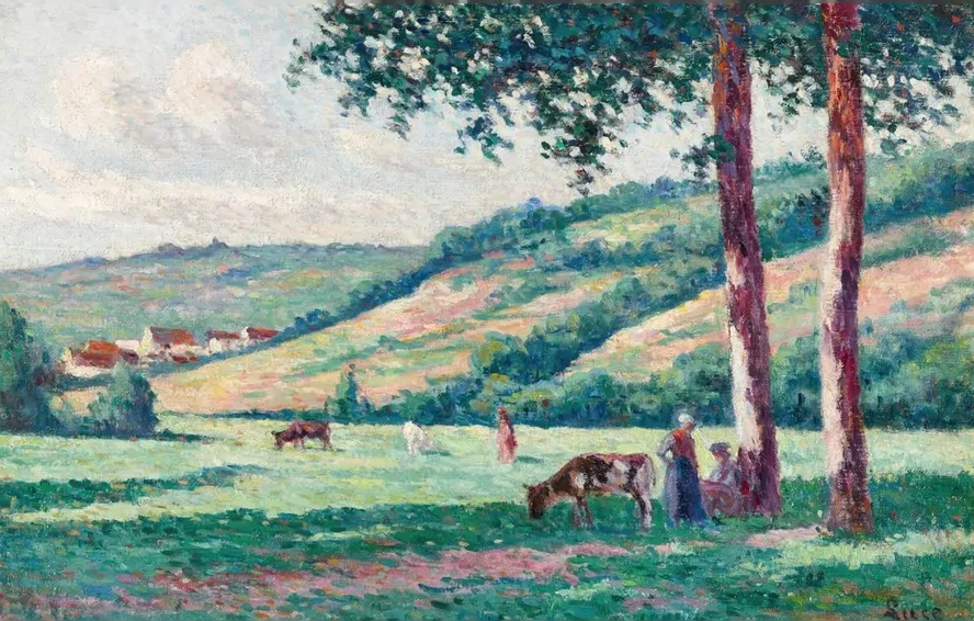 Paysage Aux Berg Res et Vachers