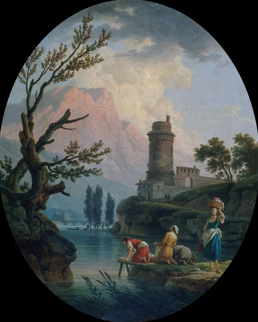Paysage Avec Lavandi Res
