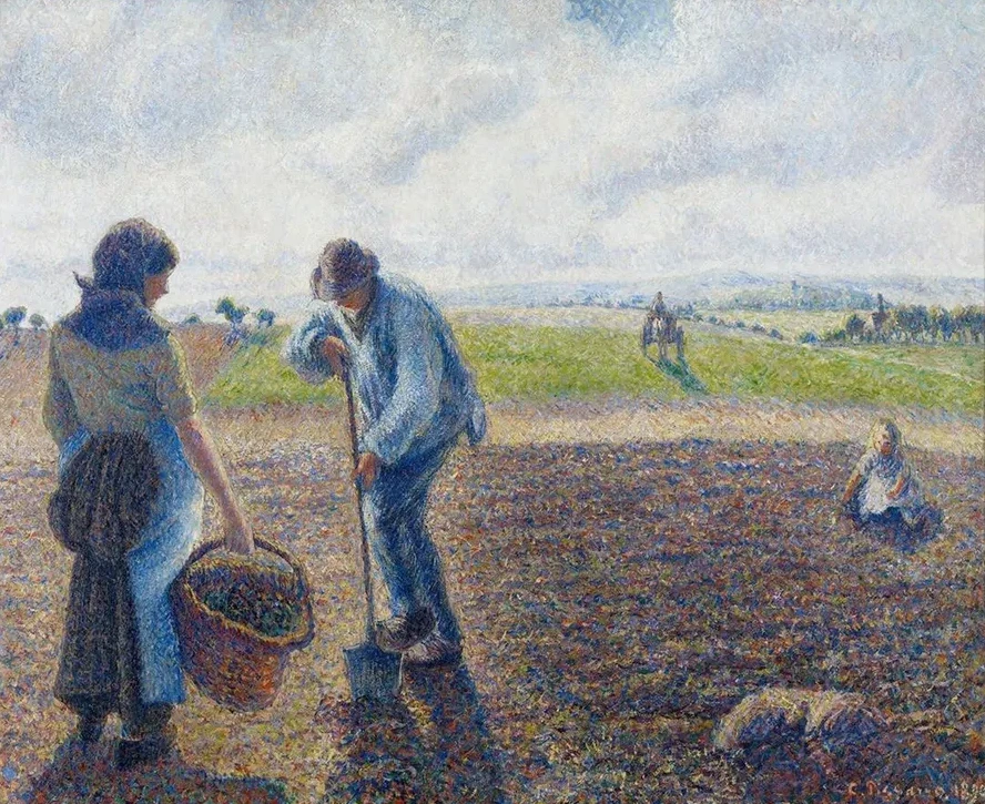 Paysans Dans les Champs, Ragny (peasants in the Fields, Ragny)