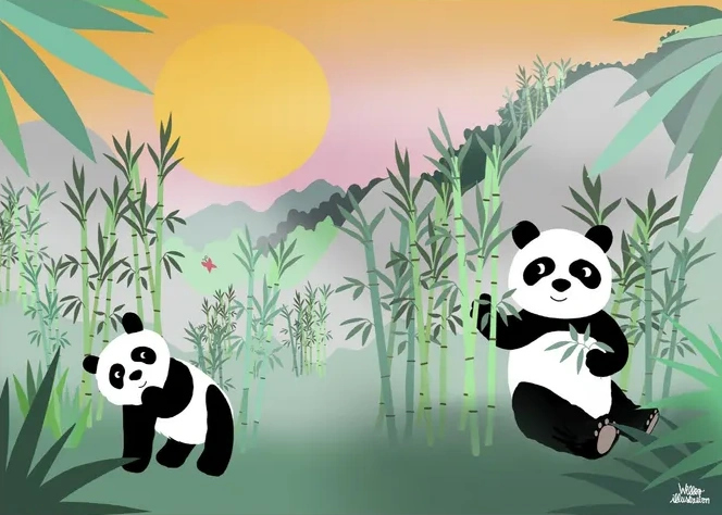 Peaceful Pandas