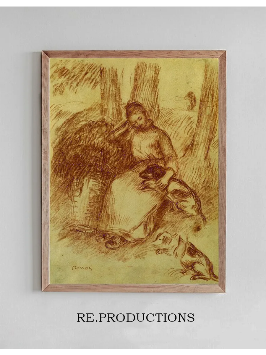 Peasant Girl with Dog
