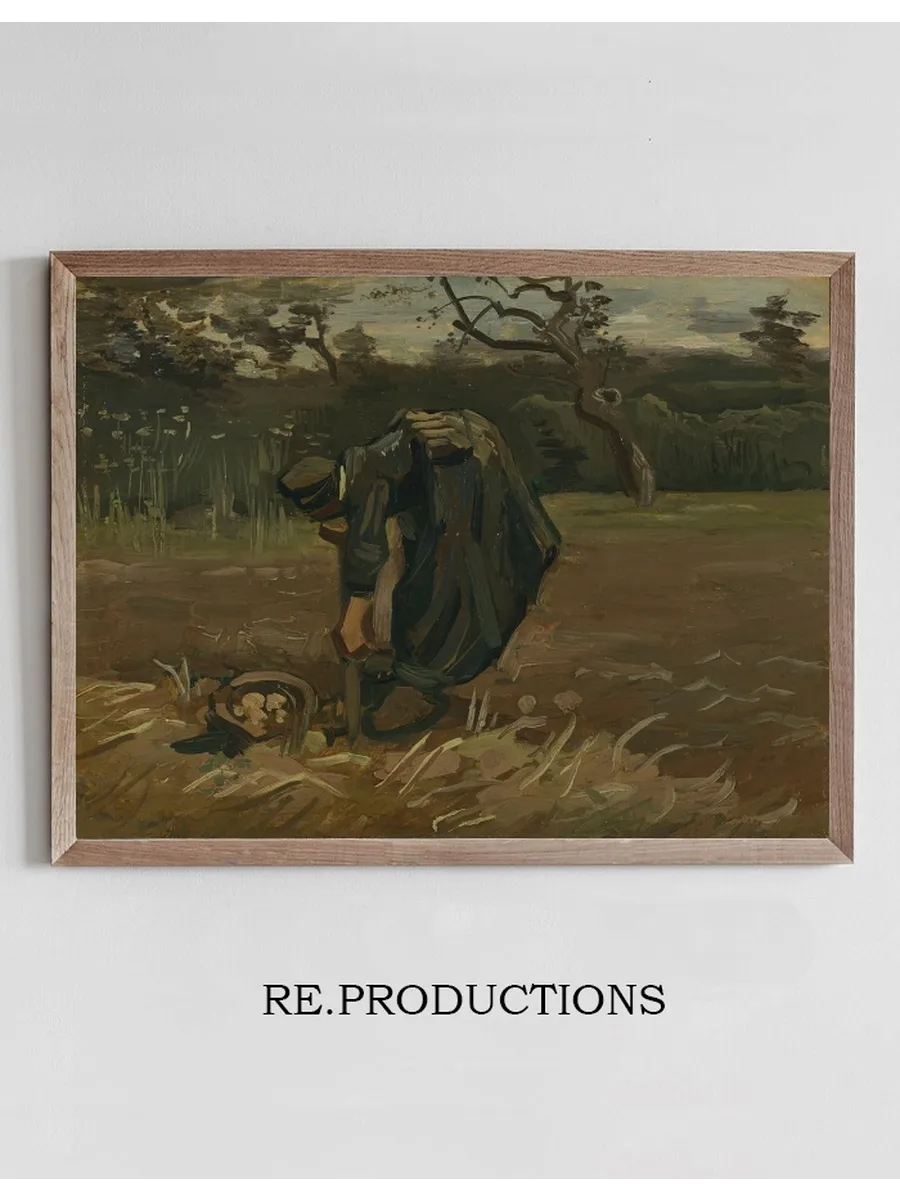 Peasant Woman Digging Potatoes