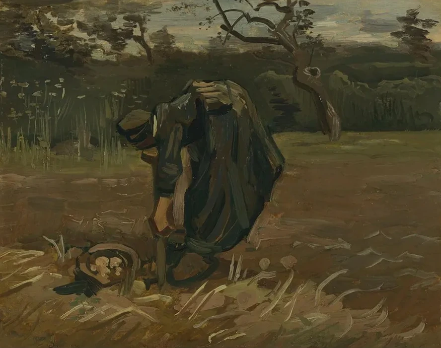 Peasant Woman Digging Potatoes