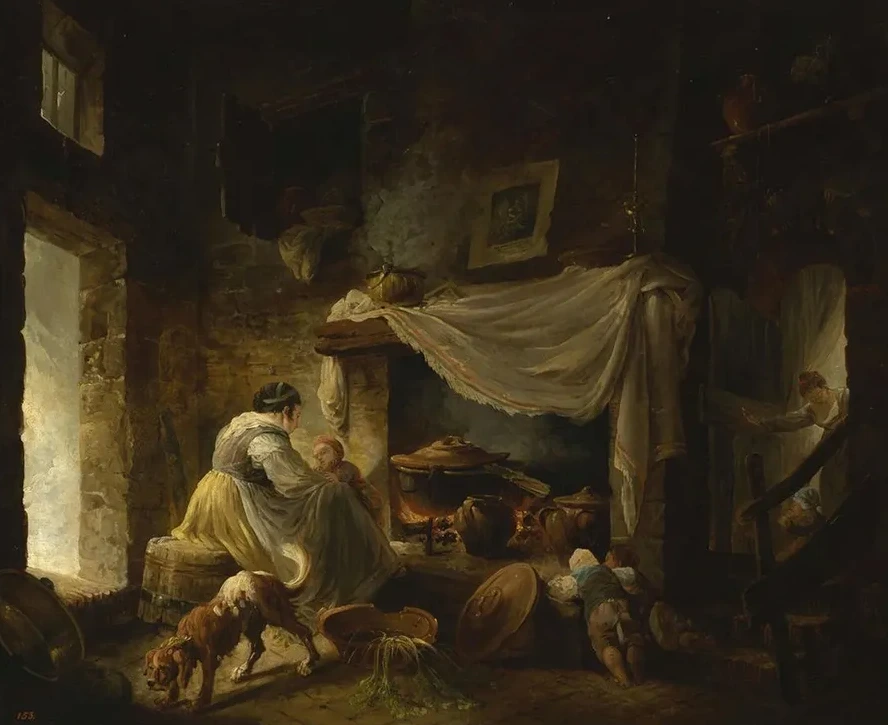 Peasant Kitchen in Ruins (italian Kitchen)