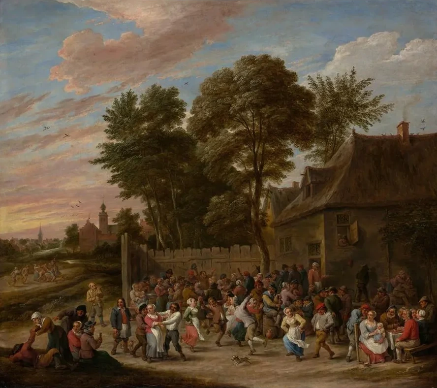Peasants Dancing and Feasting