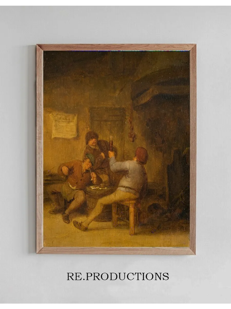 Peasants Drinking and Smoking