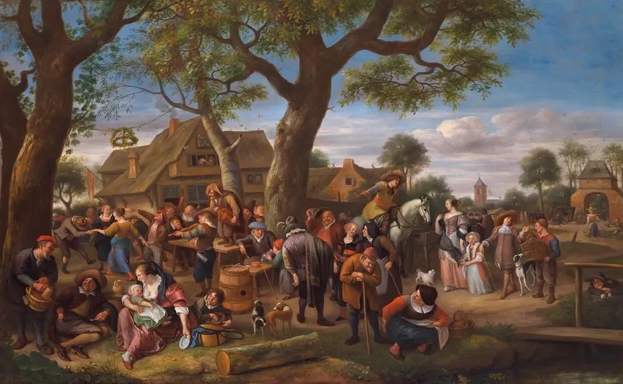 Peasants Merrymaking Outside an Inn