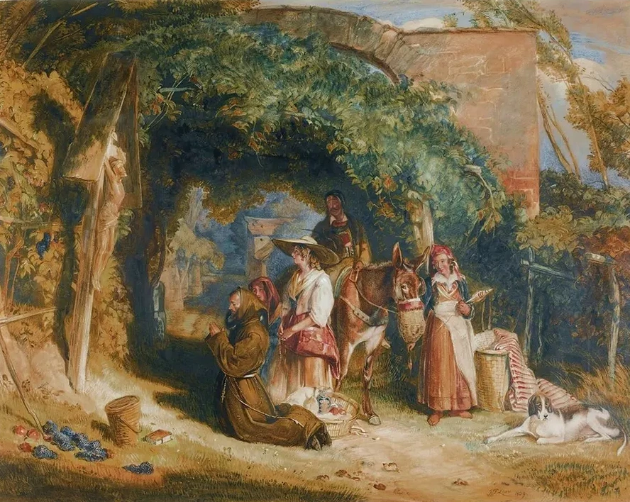 Peasants Of The Italian Tyrol At Their Devotions