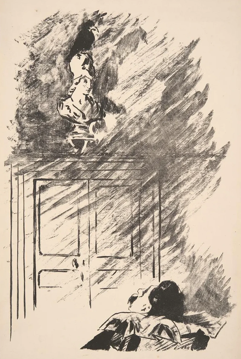 Perched Upon a Bust of Pallas