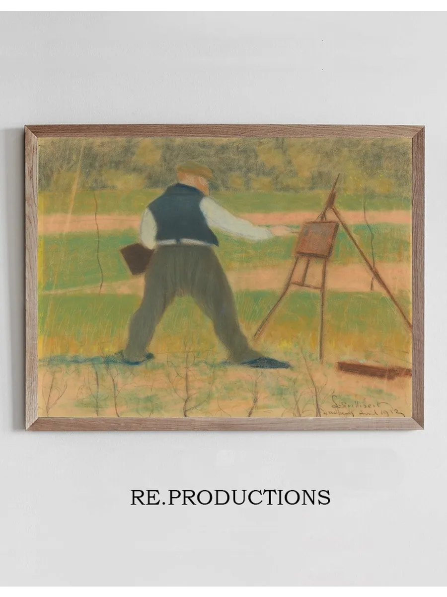 Permeke Schilderend Te Sint - Martens - Latem in April 1912