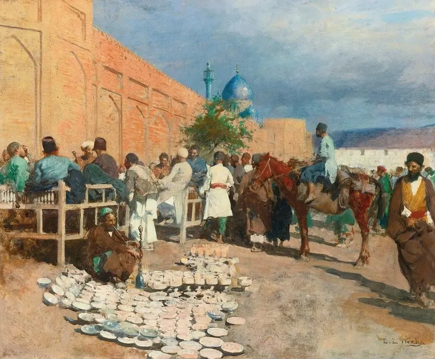 Persian Caf the Pottery Seller