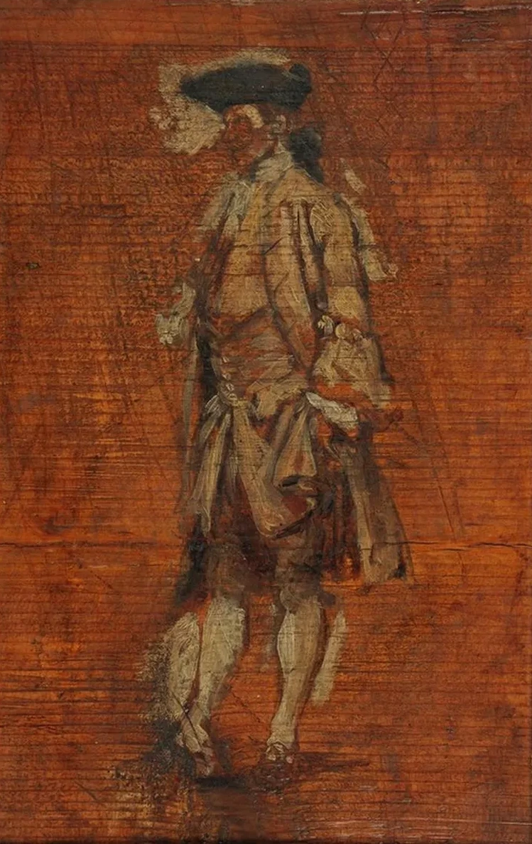 Personnage Debout En Costume Louis XV (croquis Pour les Joueurs de Boules) Stade de Cr Ation Tude