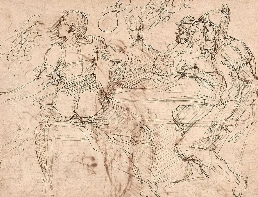 Personnages Autour D Une Table